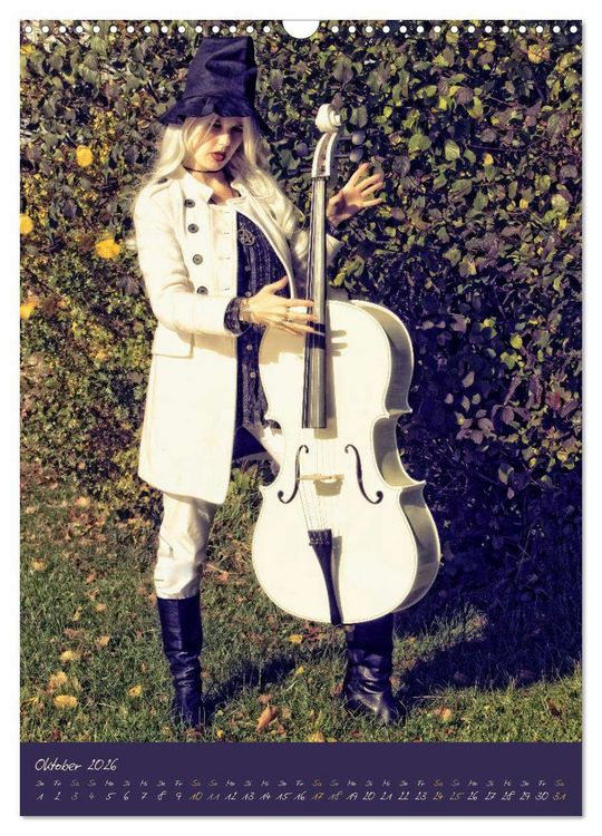 Produktbild: Wei&szlig;es Cello auf Reisen (Wandkalender 2026 DIN A3 hoch), CALVENDO Monatskalender