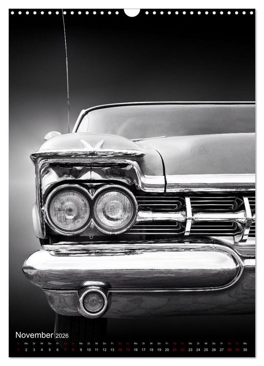 Produktbild: Amerikanische Autos aus den Jahren 1957 bis 1976 Frontansichten (Wandkalender 2026 DIN A3 hoch), CALVENDO Monatskalender