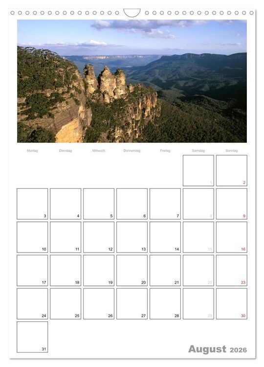 Produktbild: Australien - Terminplaner (Wandkalender 2026 DIN A3 hoch), CALVENDO Monatskalender