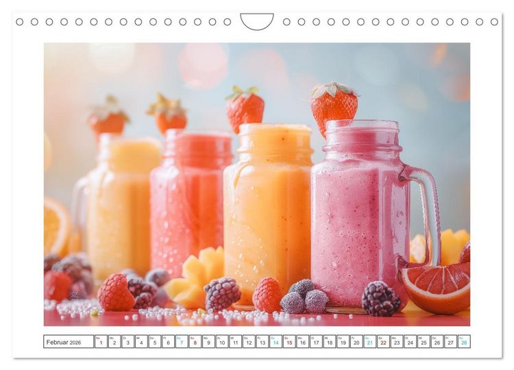Produktbild: Leckere Smoothies (Wandkalender 2026 DIN A4 quer), CALVENDO Monatskalender