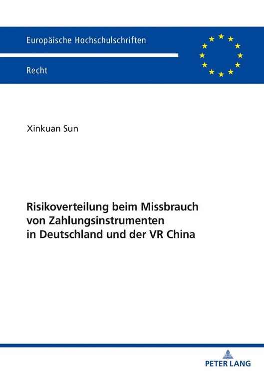 Produktbild: Risikoverteilung beim Missbrauch von Zahlungsinstrumenten in Deutschland und der VR China
