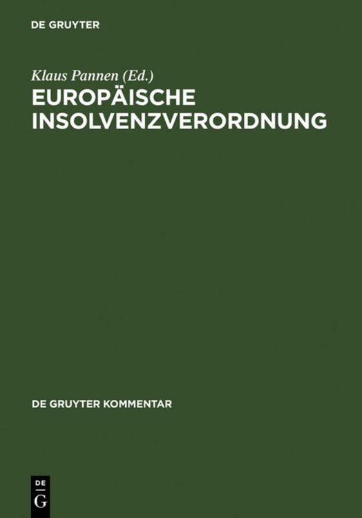 Produktbild: Europ&auml;ische Insolvenzverordnung