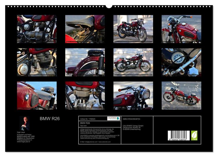 Produktbild: BMW R26 (hochwertiger Premium Wandkalender 2025 DIN A2 quer), Kunstdruck in Hochglanz