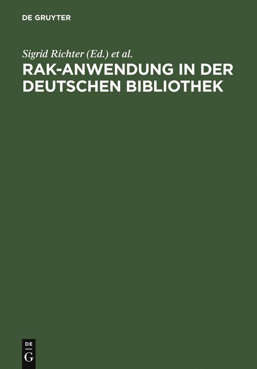 Produktbild: RAK-Anwendung in der Deutschen Bibliothek
