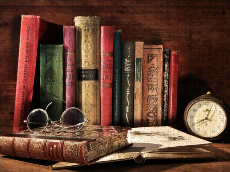 Produktbild: CALVENDO Puzzle Aus Liebe zu alten B&uuml;chern 1000 Teile Lege-Gr&ouml;&szlig;e 64 x 48 cm Foto-Puzzle Bild von Ola Feix