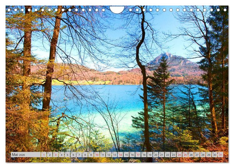 Produktbild: Rund um den Fuschlsee (Wandkalender 2026 DIN A4 quer), CALVENDO Monatskalender