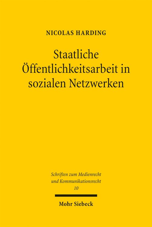Produktbild: Staatliche &Ouml;ffentlichkeitsarbeit in sozialen Netzwerken