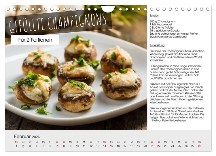Produktbild: Vegetarisch - leicht und lecker (Wandkalender 2026 DIN A4 quer), CALVENDO Monatskalender