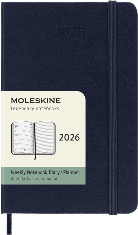 Produktbild: Moleskine 12 Monate Wochen Notizk. 26 A6 1W=1S Geb Saphir