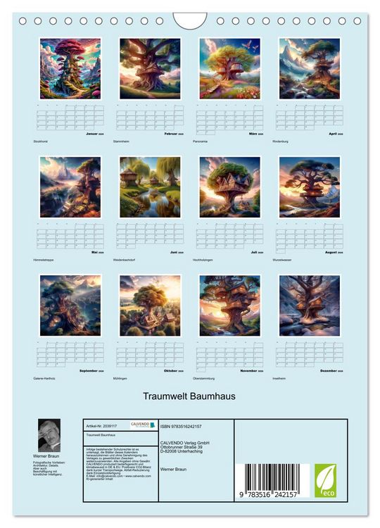 Produktbild: Traumwelt Baumhaus (Wandkalender 2026 DIN A4 hoch), CALVENDO Monatskalender