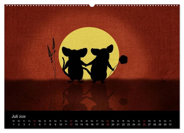 Produktbild: Hier ist die Maus zuhaus' (Wandkalender 2026 DIN A2 quer), CALVENDO Monatskalender