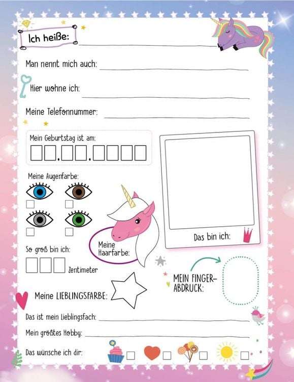 Produktbild: Kritzel-Kratzel-Buch Meine Schulfreunde (Einh&ouml;rner)
