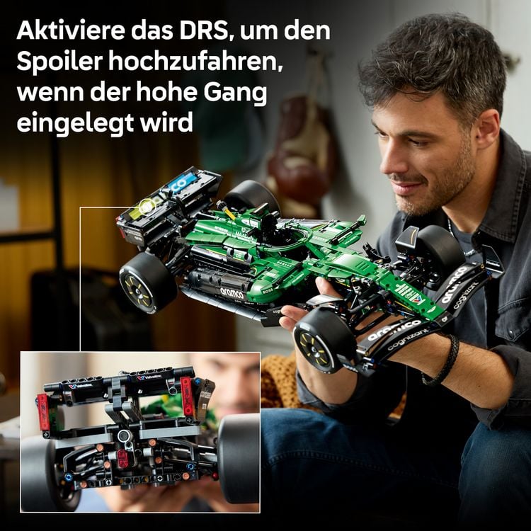 Produktbild: LEGO Technic 42240 Aston Martin Aramco AMR25 Rennwagen, F1 Modellauto