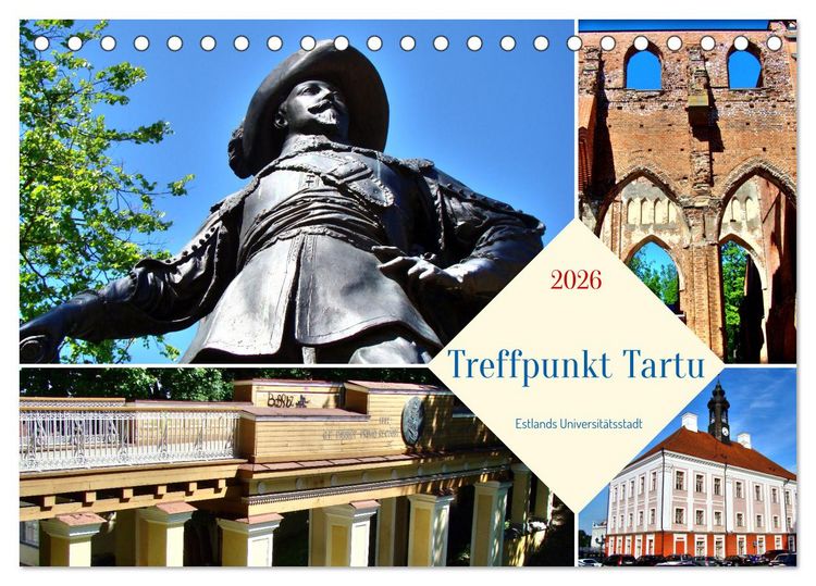 Produktbild: Treffpunkt Tartu - Estlands Universit&auml;tsstadt (Tischkalender 2026 DIN A5 quer), CALVENDO Monatskalender