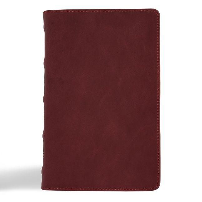 Produktbild: CSB Personal Size Bible, Holman Handcrafted Collection, Marbled Burgundy Premium Calfskin