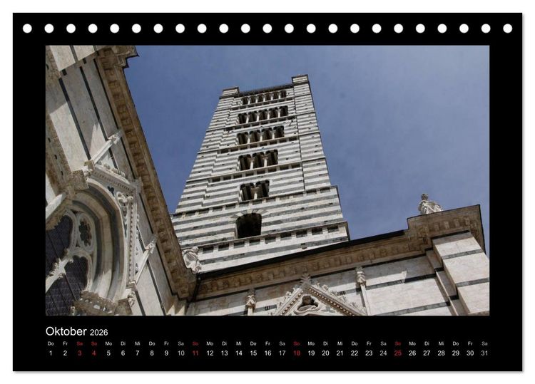 Produktbild: Siena, Perle der Toskana (Tischkalender 2026 DIN A5 quer), CALVENDO Monatskalender