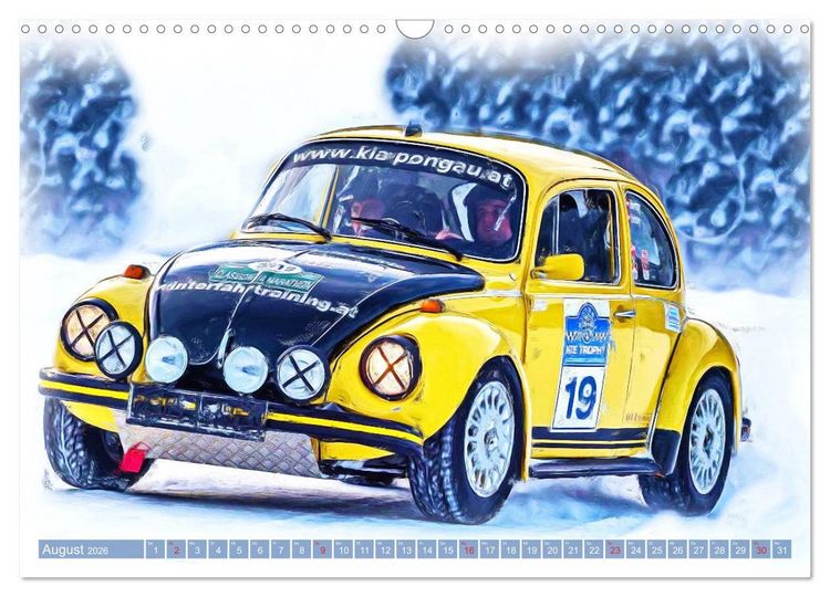Produktbild: Rallye-Klassiker auf Eis (Wandkalender 2026 DIN A3 quer), CALVENDO Monatskalender
