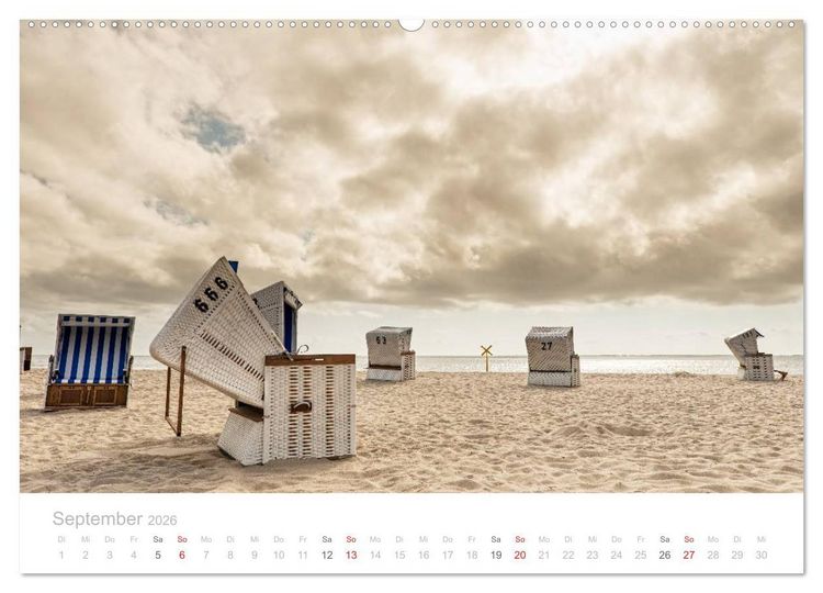 Produktbild: Sehnsucht Sylt (hochwertiger Premium Wandkalender 2026 DIN A2 quer), Kunstdruck in Hochglanz