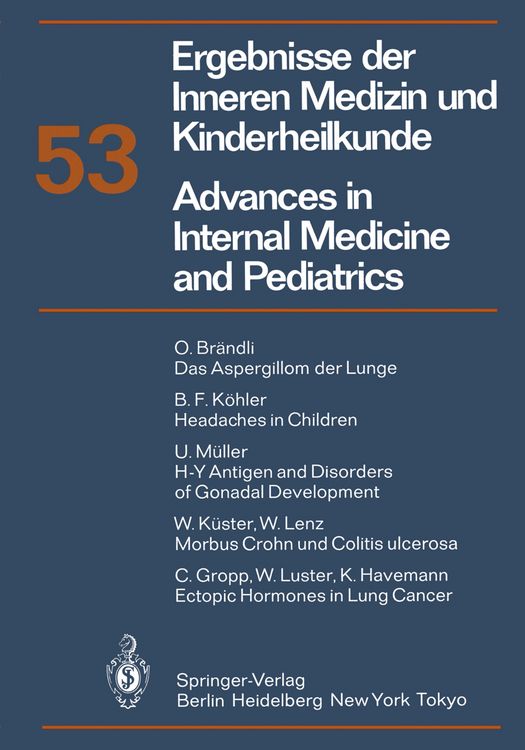 Produktbild: Ergebnisse der Inneren Medizin und Kinderheilkunde/Advances in Internal Medicine and Pediatrics