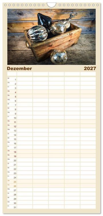 Produktbild: Familienplaner 2027 - Wabi Sabi: All die sch&ouml;nen alten Dinge mit 5 Spalten (Wandkalender, 21 x 45 cm) CALVENDO