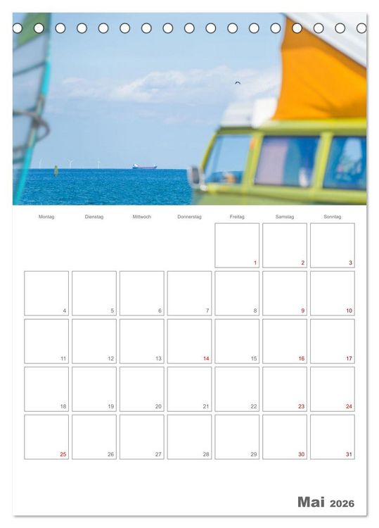 Produktbild: Vanlife Jahresplaner (Tischkalender 2026 DIN A5 hoch), CALVENDO Monatskalender