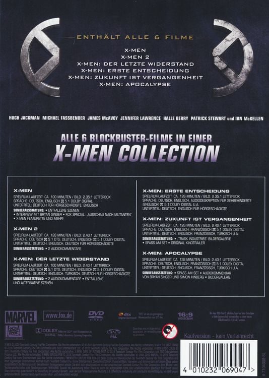 Produktbild: X-Men - 1-6 Boxset [6 DVDs]