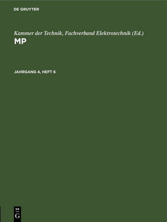 Produktbild: MP. Jahrgang 4, Heft 6