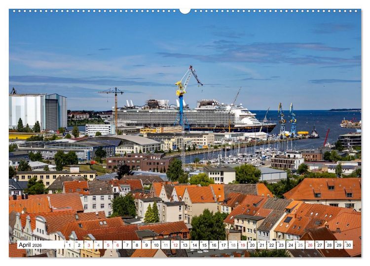 Produktbild: Wismarer Ansichten 2026 (Wandkalender 2026 DIN A2 quer), CALVENDO Monatskalender