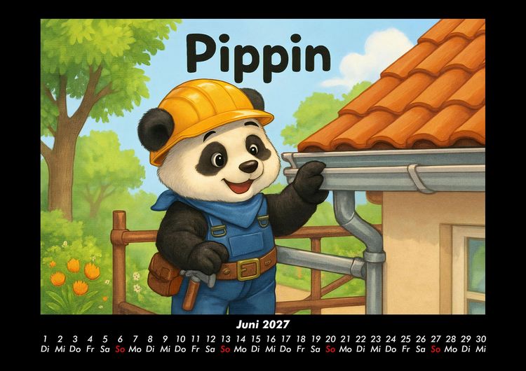 Produktbild: Pippin als Dachdecker-Azubi 2027 Fotokalender DIN A3