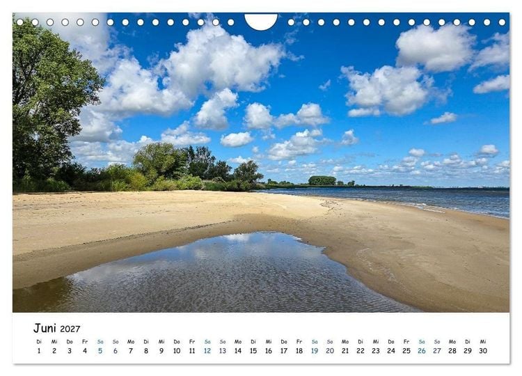 Produktbild: Elbinsel Krautsand - Impressionen von Land und Fluss (Wandkalender 2027 DIN A4 quer), CALVENDO Monatskalender