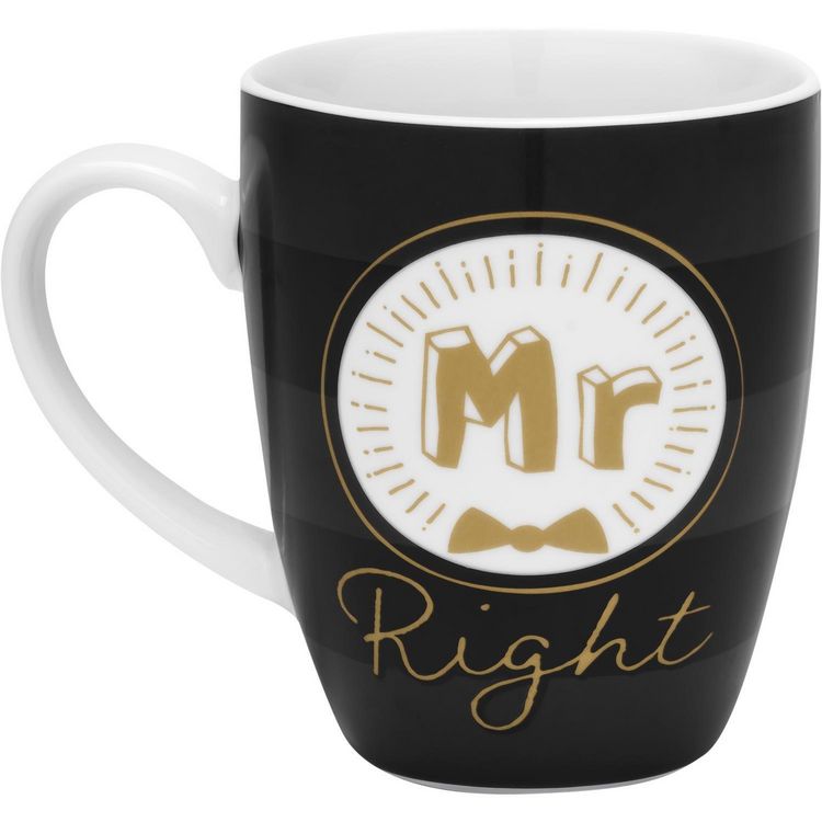 Produktbild: GRUSS & CO Tassen-Set Motiv Mr Right - Mrs Right"