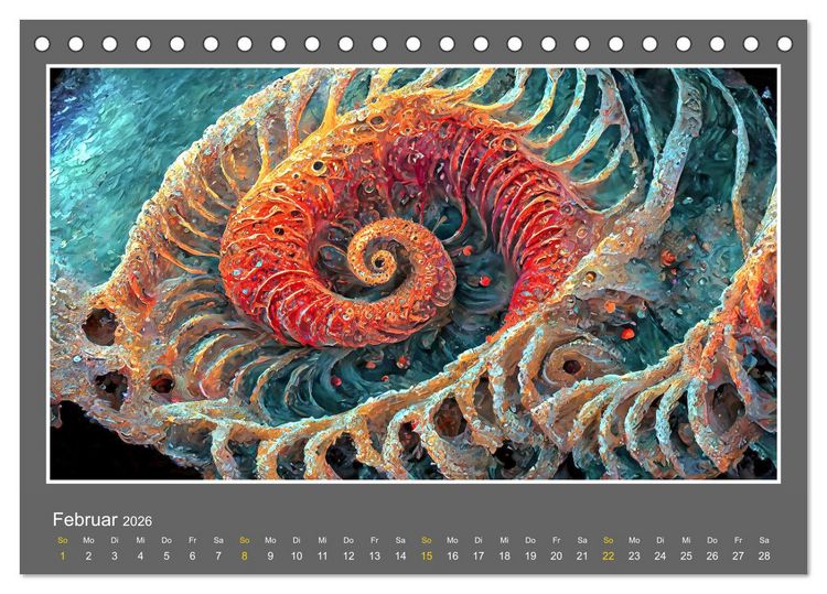 Produktbild: Strukturvisionen (Tischkalender 2026 DIN A5 quer), CALVENDO Monatskalender