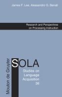 Produktbild: Research and Perspectives on Processing Instruction