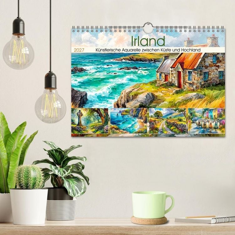 Produktbild: Irland. K&uuml;nstlerische Aquarelle zwischen K&uuml;ste und Hochland (Wandkalender 2027 DIN A4 quer), CALVENDO Monatskalender