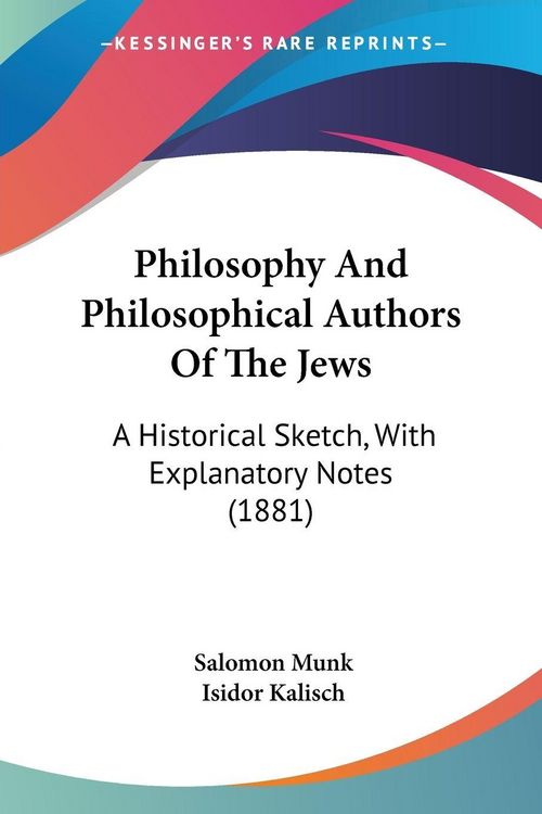 Produktbild: Philosophy And Philosophical Authors Of The Jews