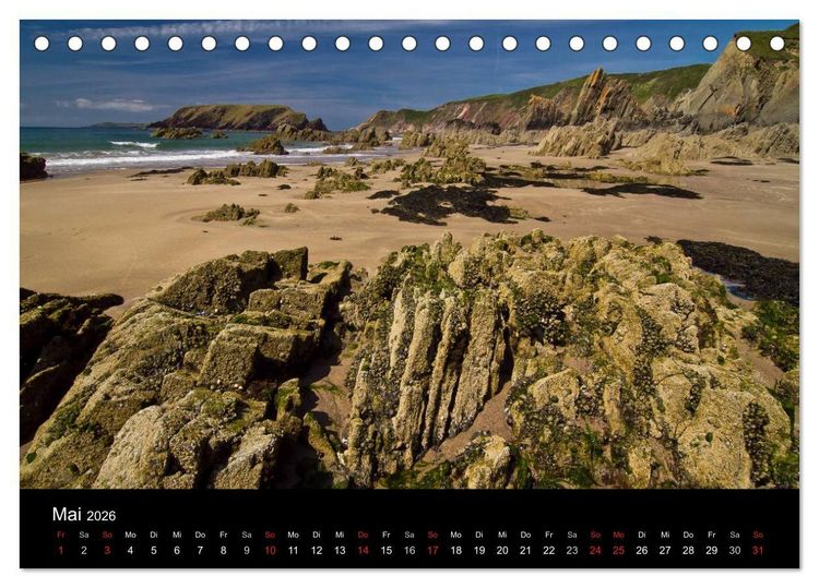 Produktbild: Englands K&uuml;sten 2026 (Tischkalender 2026 DIN A5 quer), CALVENDO Monatskalender