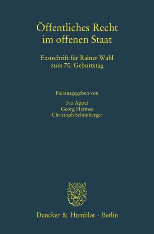Produktbild: &Ouml;ffentliches Recht im offenen Staat.