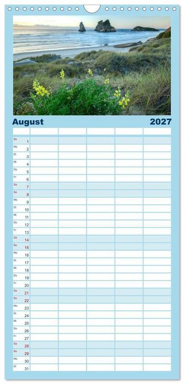 Produktbild: Familienplaner 2027 - Kraftplatz Wilde K&uuml;sten mit 5 Spalten (Wandkalender, 21 x 45 cm) CALVENDO