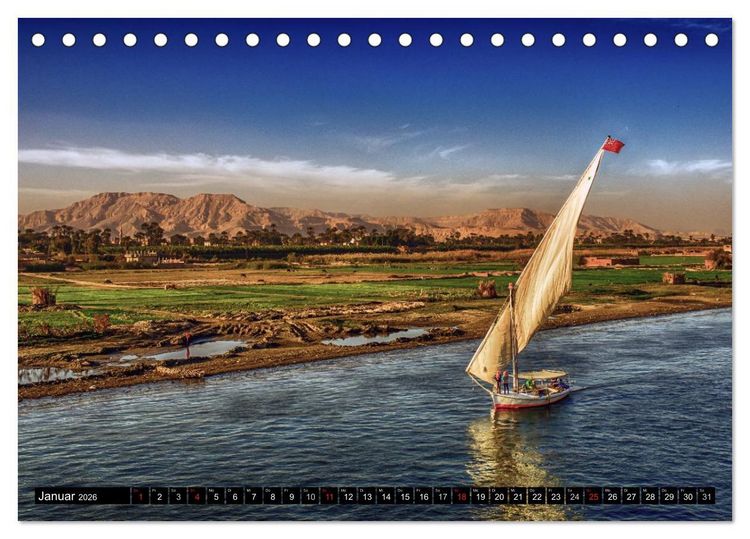 Produktbild: Abenteuer auf dem Nil. Eine Reise von Luxor nach Abu Simbel (Tischkalender 2026 DIN A5 quer), CALVENDO Monatskalender