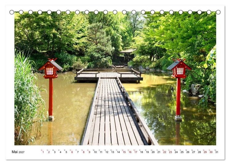 Produktbild: Japanische G&auml;rten in Deutschland (Tischkalender 2027 DIN A5 quer), CALVENDO Monatskalender