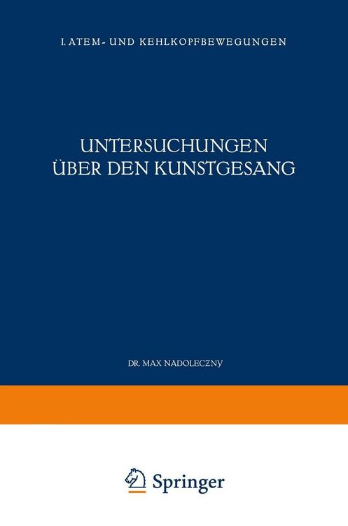 Produktbild: Untersuchungen &uuml;ber den Kunstgesang