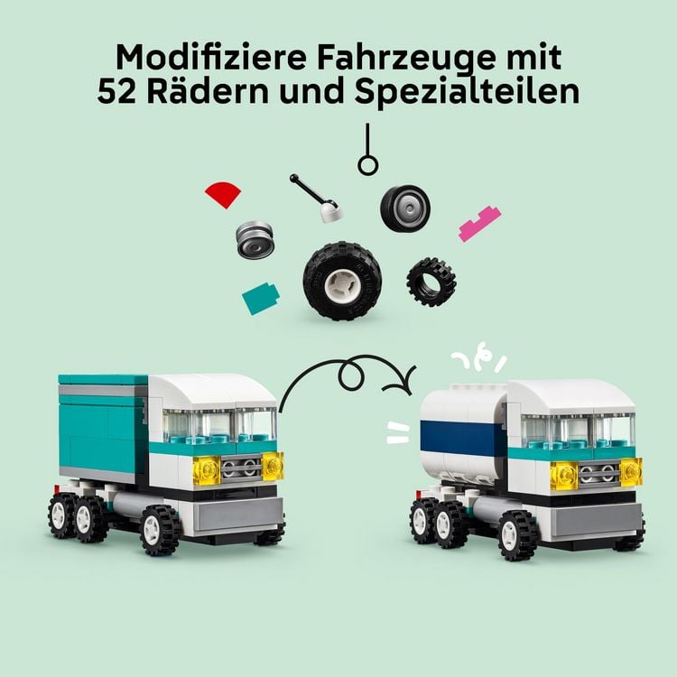 Produktbild: LEGO Classic 11036 Kreative Fahrzeuge, Bausteine-Set mit Autos und Zubeh&ouml;r
