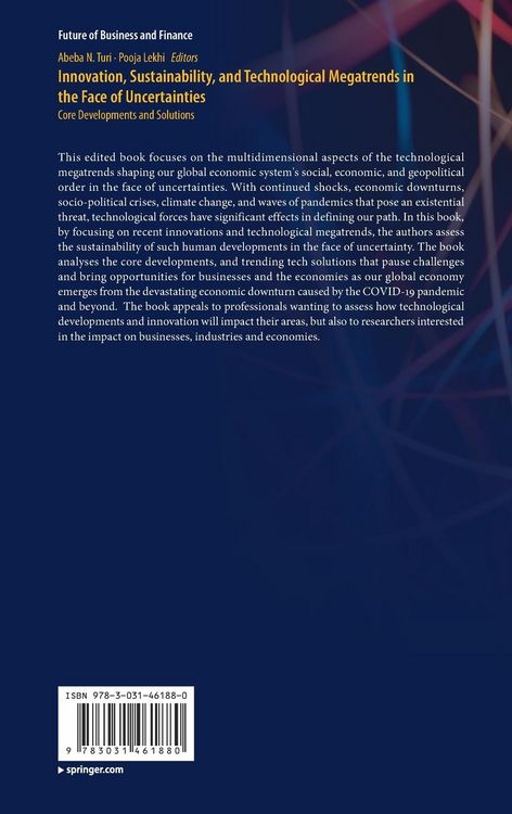 Produktbild: Innovation, Sustainability, and Technological Megatrends in the Face of Uncertainties