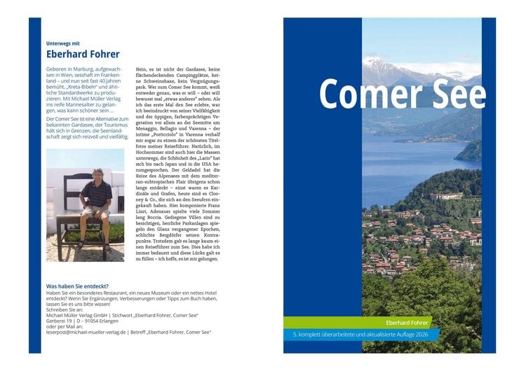 Produktbild: MICHAEL M&Uuml;LLER Reisef&uuml;hrer Comer See