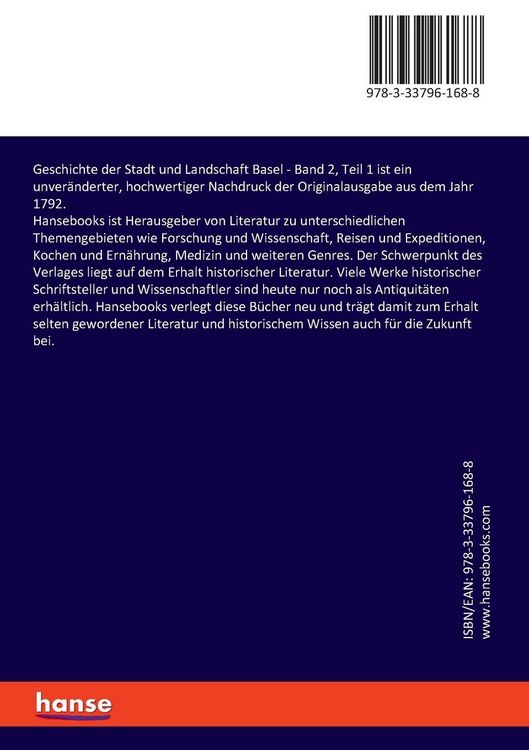 Produktbild: Geschichte der Stadt und Landschaft Basel
