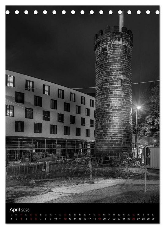 Produktbild: Heilbronn bei Nacht 2 (Tischkalender 2026 DIN A5 hoch), CALVENDO Monatskalender