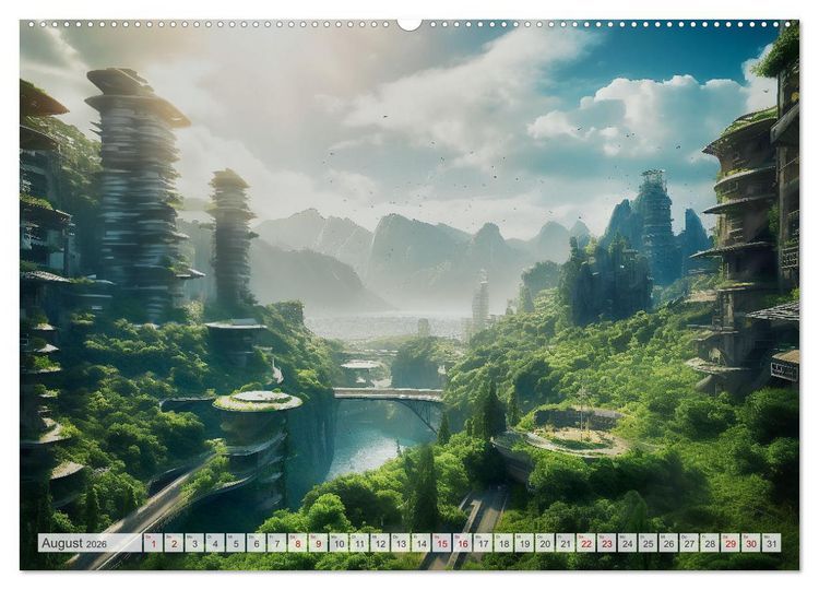Produktbild: Gigapolis (Wandkalender 2026 DIN A2 quer), CALVENDO Monatskalender