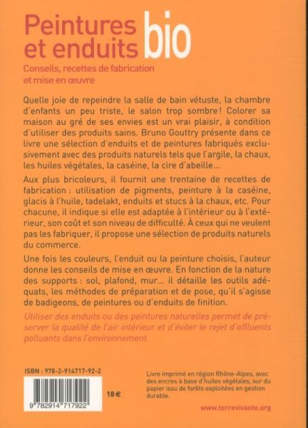 Produktbild: Peintures et enduits bio