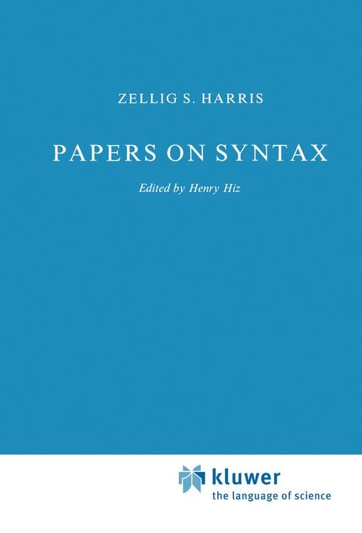 Produktbild: Papers on Syntax