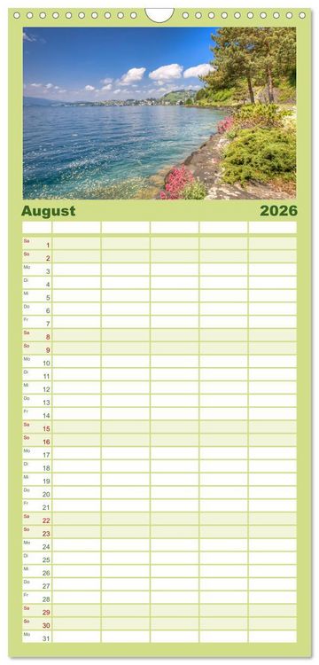 Produktbild: Familienplaner 2026 - Vierwaldst&auml;ttersee mit 5 Spalten (Wandkalender, 21 x 45 cm) CALVENDO